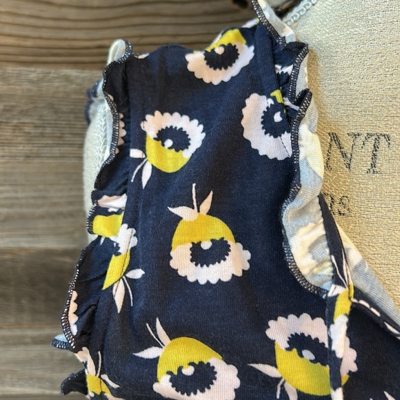 Boden Floral Sleeveless Dress - Navy and Yellow Size 10/Medium - Picture 3 of 12